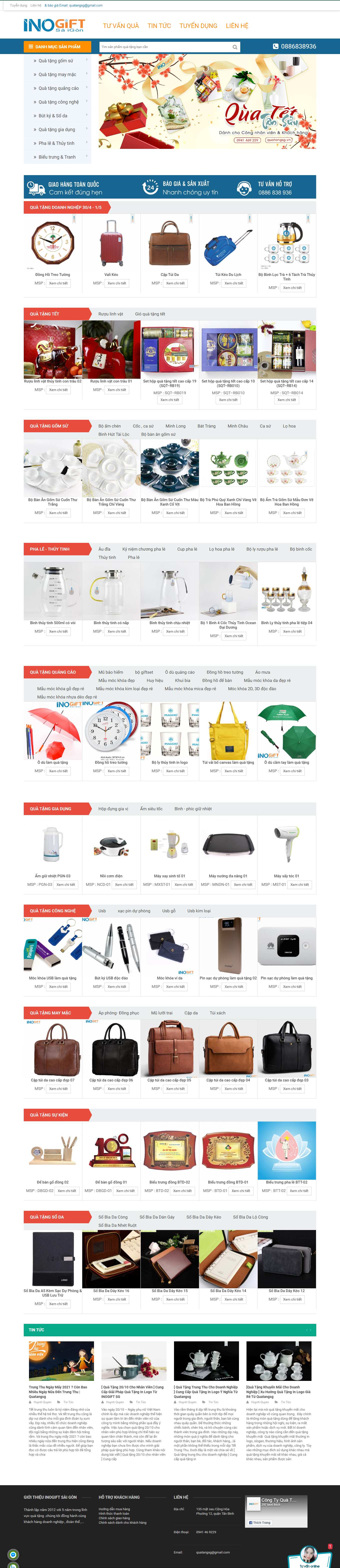 Thiết kế Web quà tặng quatangsg.vn