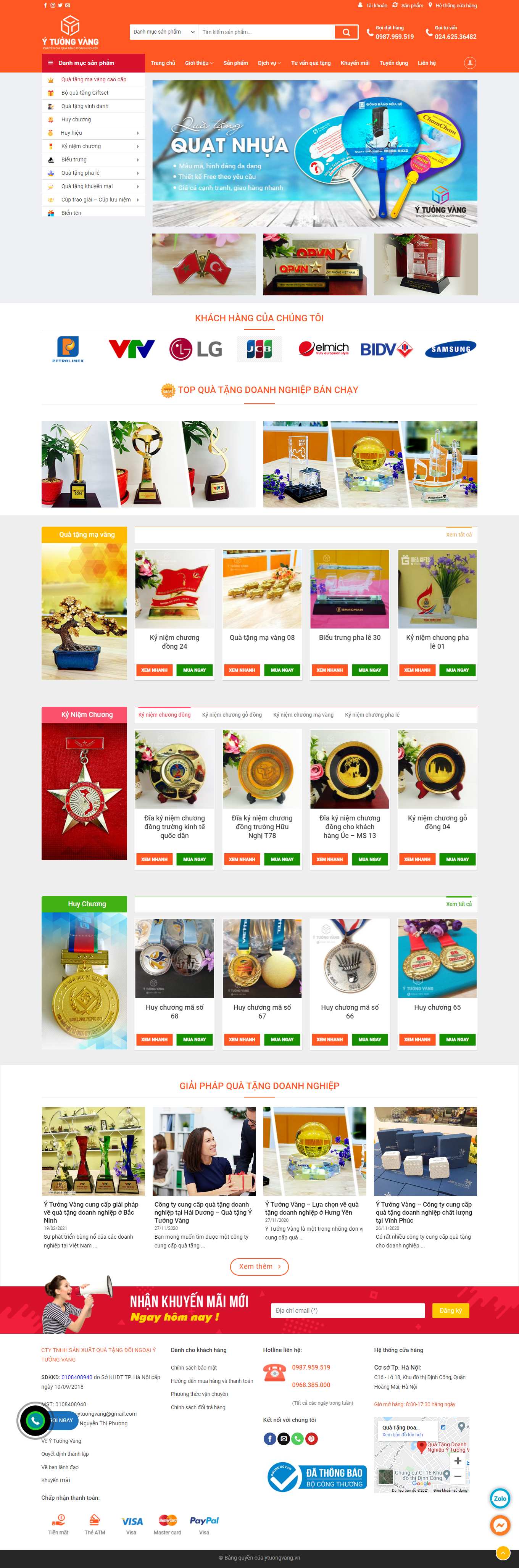Thiết kế Web quà tặng ytuongvang.vn
