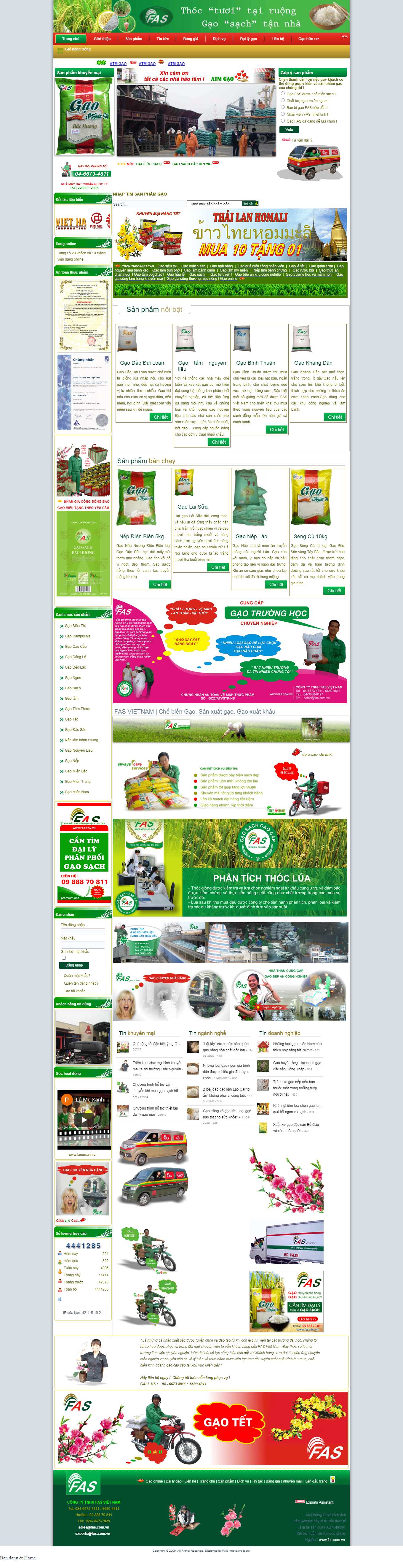 Thiết kế Web nông sản fas.com.vn