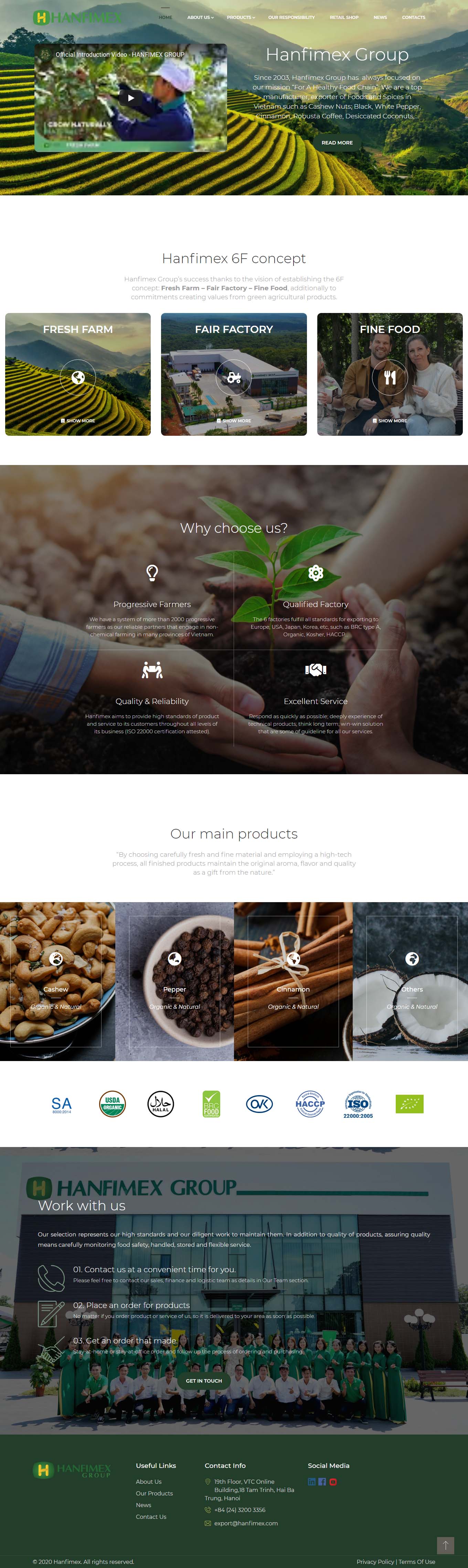 Thiết kế Web nông sản hanfimex.com