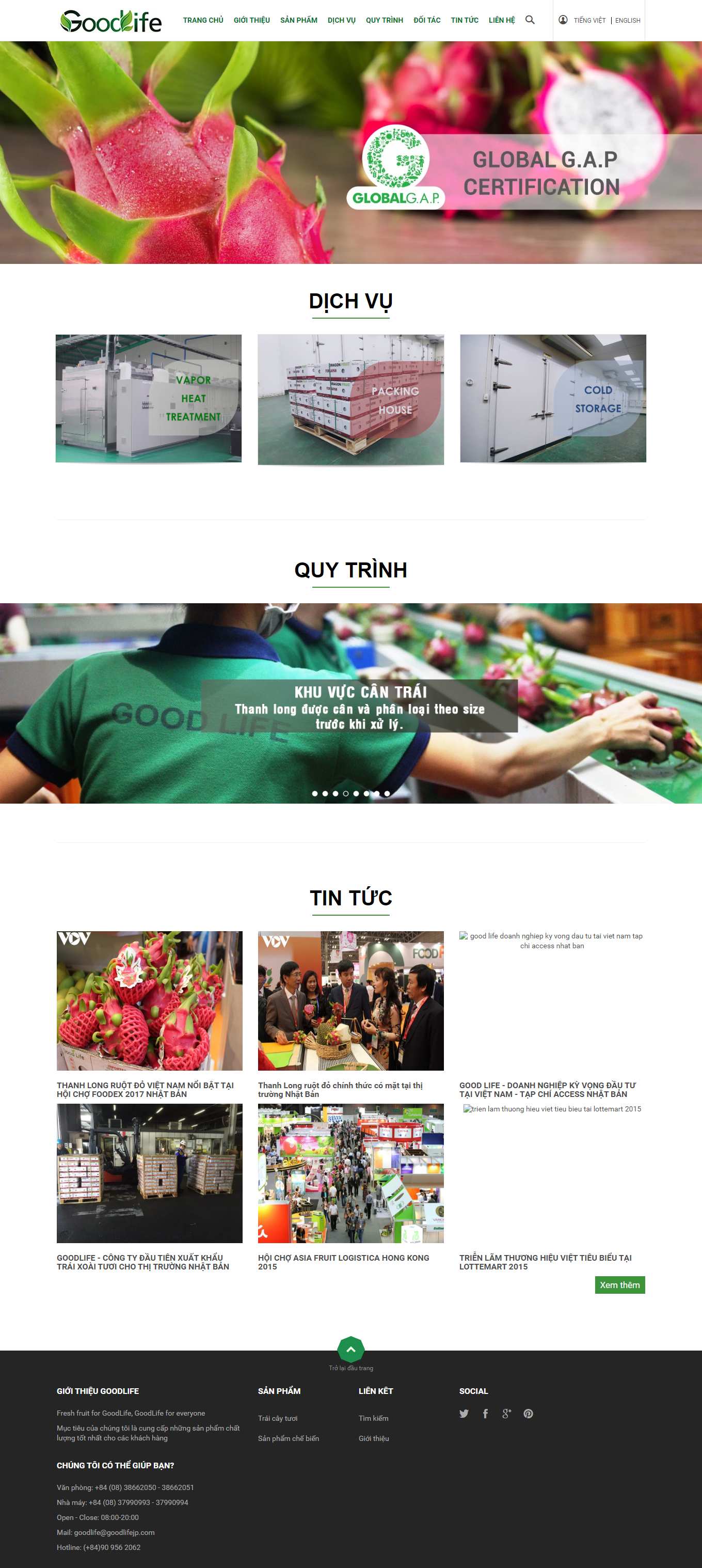 Thiết kế Web nông sản goodlifejp.com