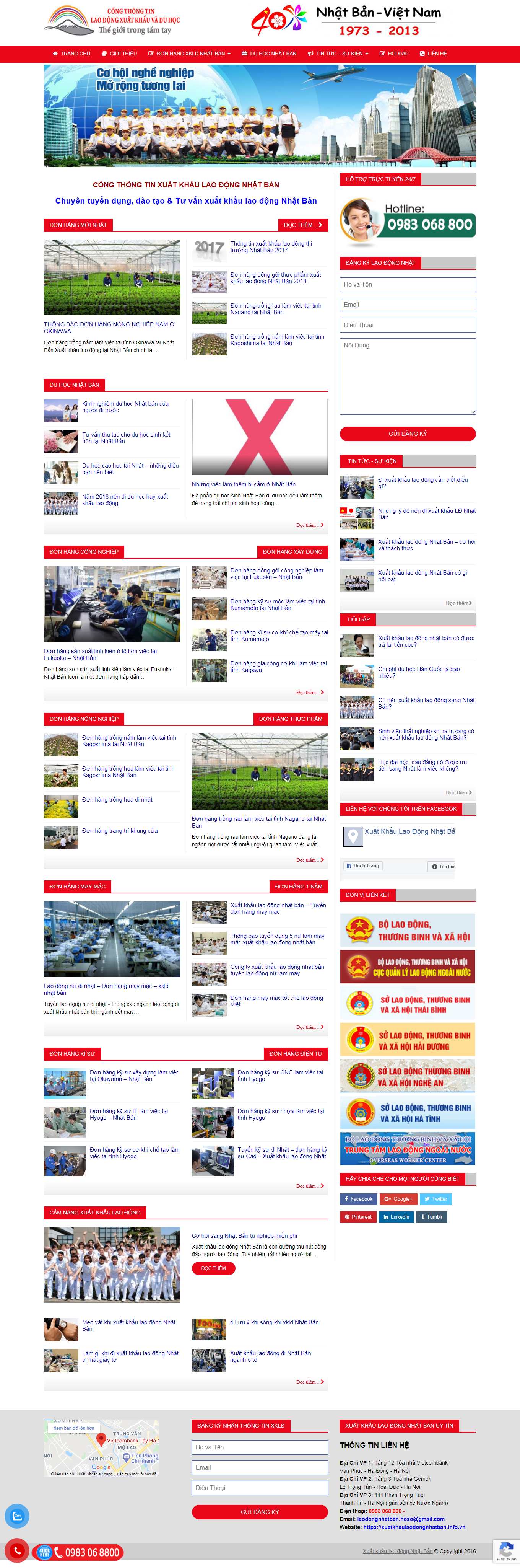 Thiết kế Web xuất khẩu lao động xuatkhaulaodongnhatban.info.vn