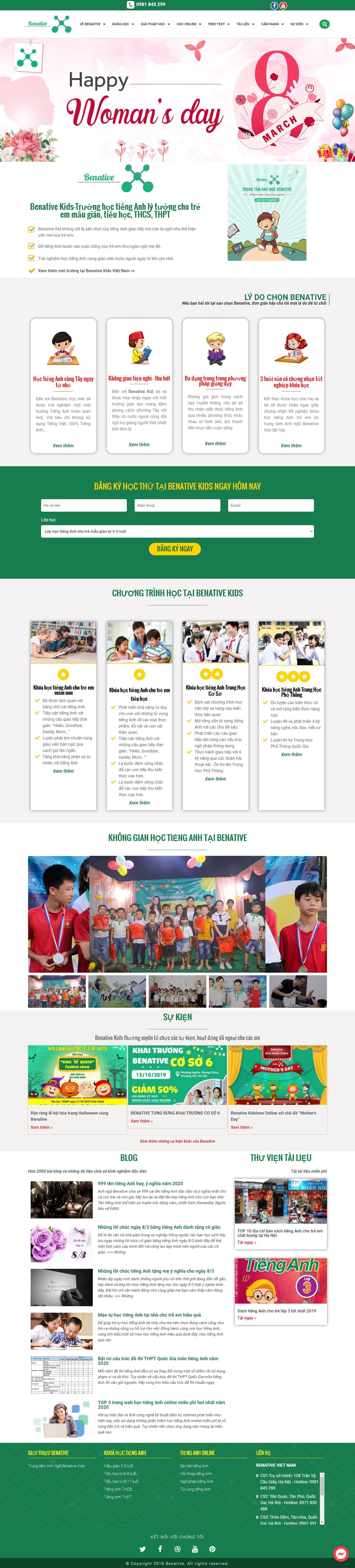 Thiết kế Web học trực tuyến benative.vn