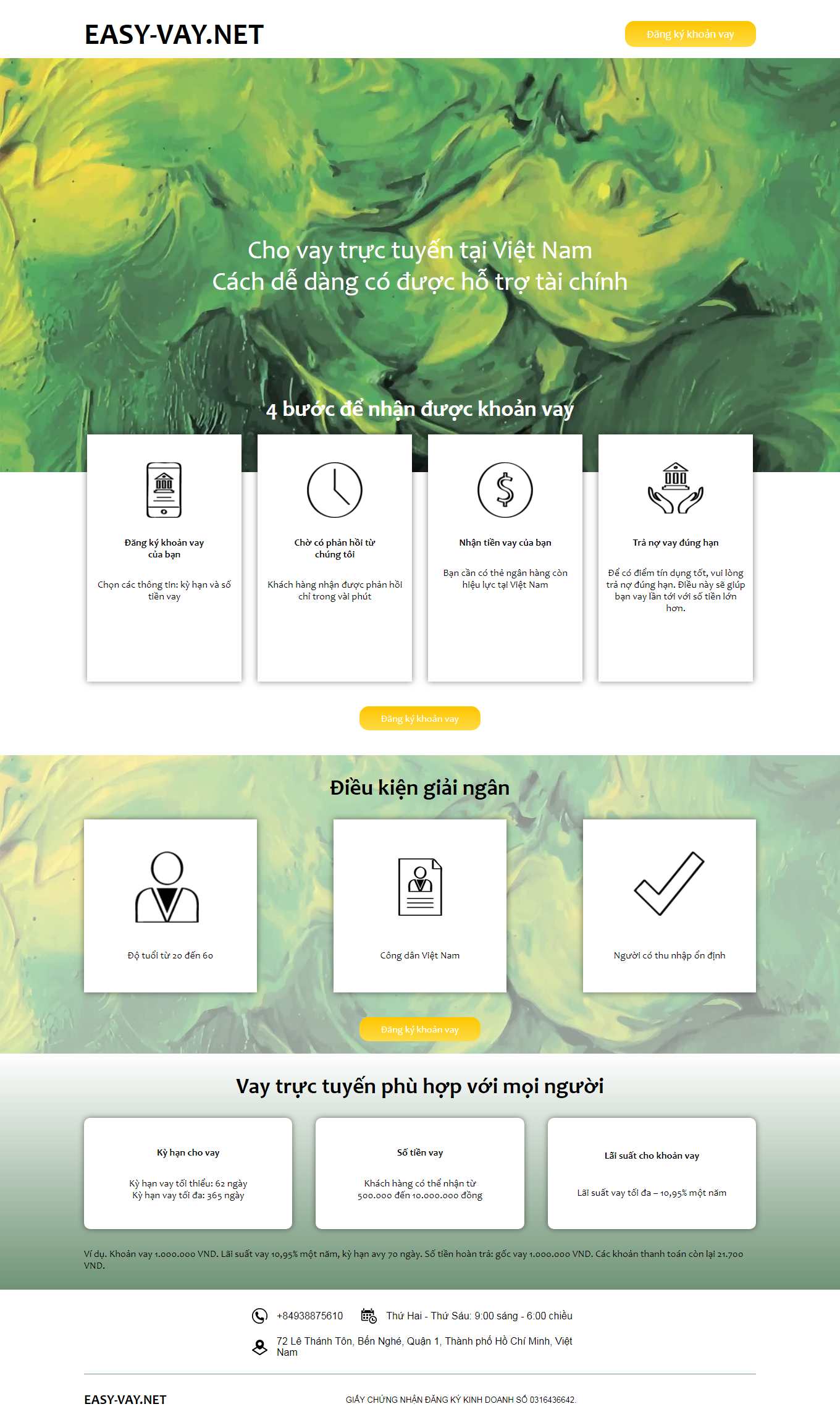 Thiết kế Web vay tín dụng easy-vay.net