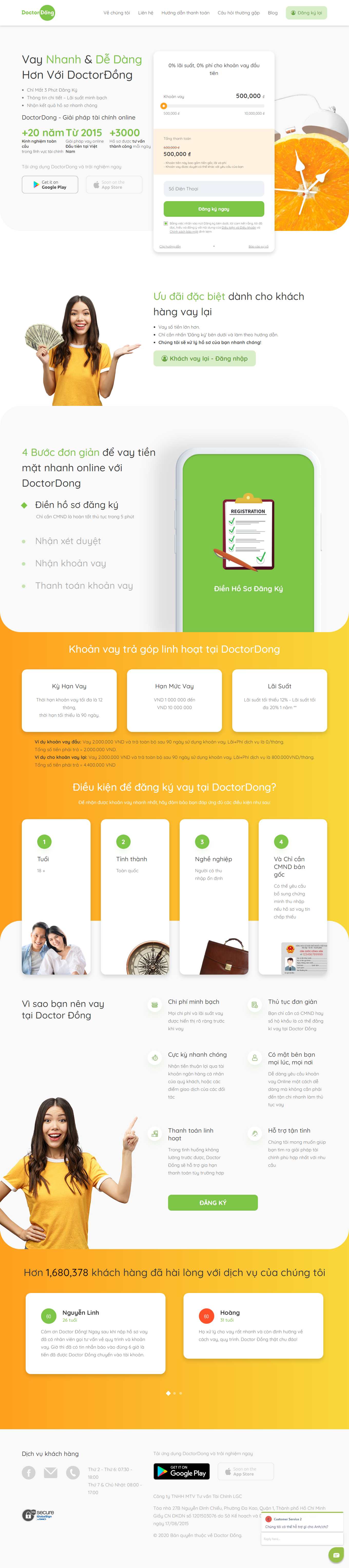 Thiết kế Web vay tín dụng doctordong.vn