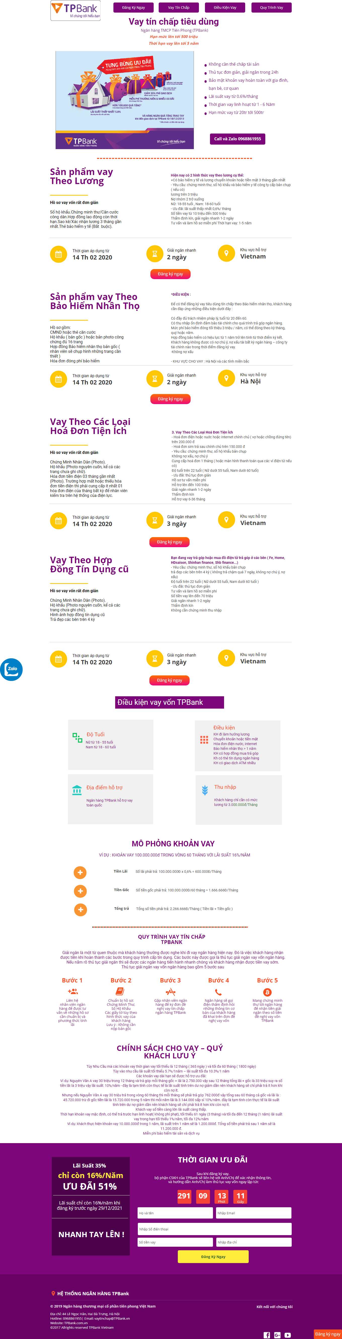 Thiết kế Web vay tín dụng online.tinchaptpb.online