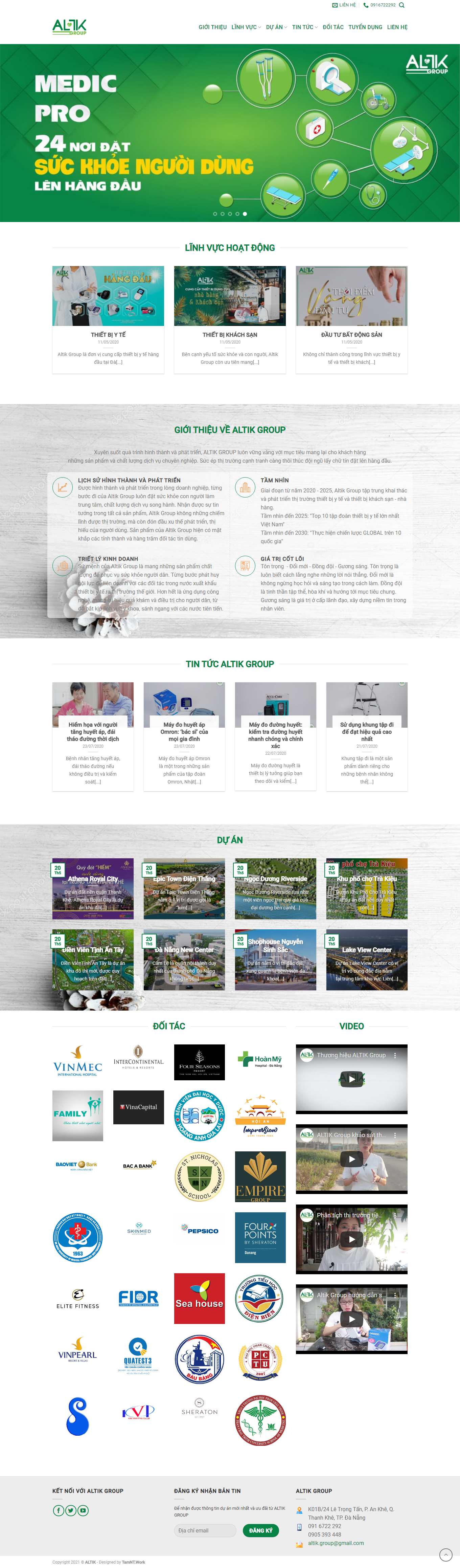 Thiết kế Web bảo hiểm altikgroup.com