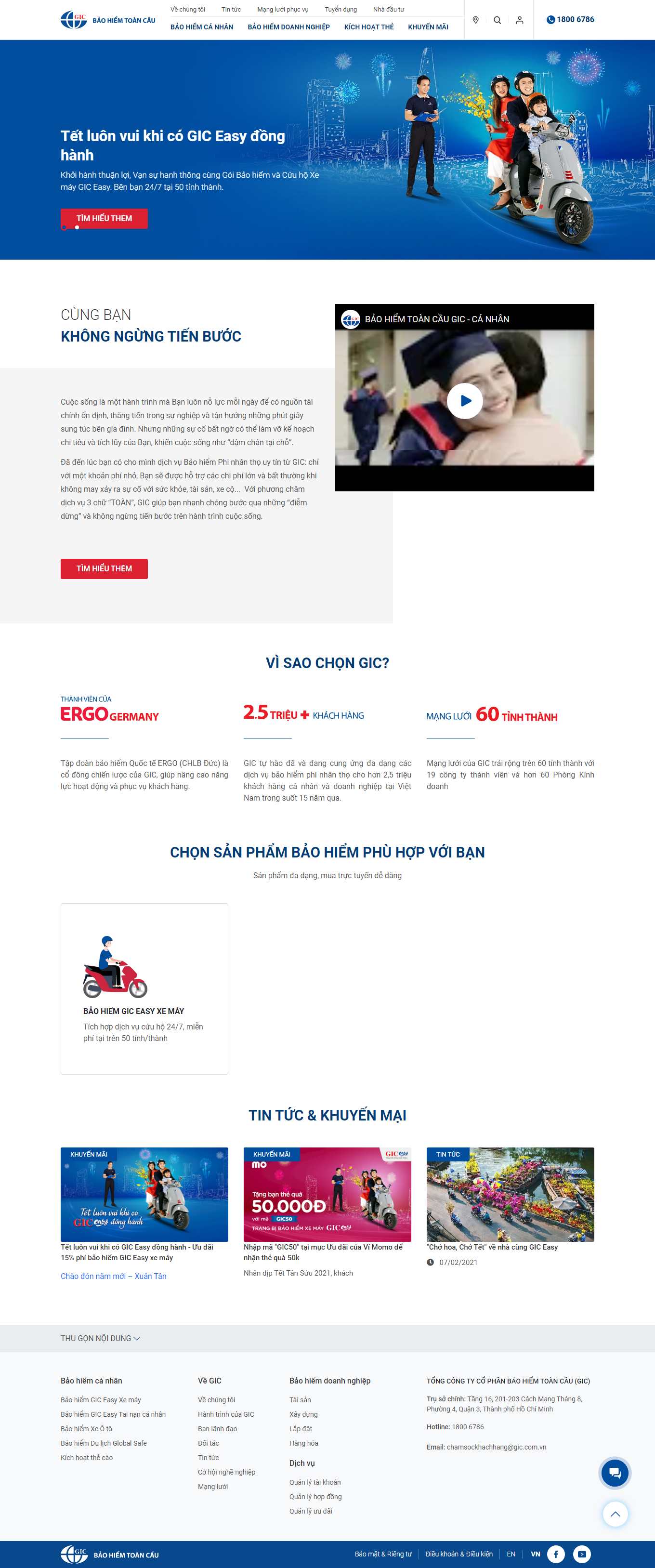 Thiết kế Web bảo hiểm gic.com.vn