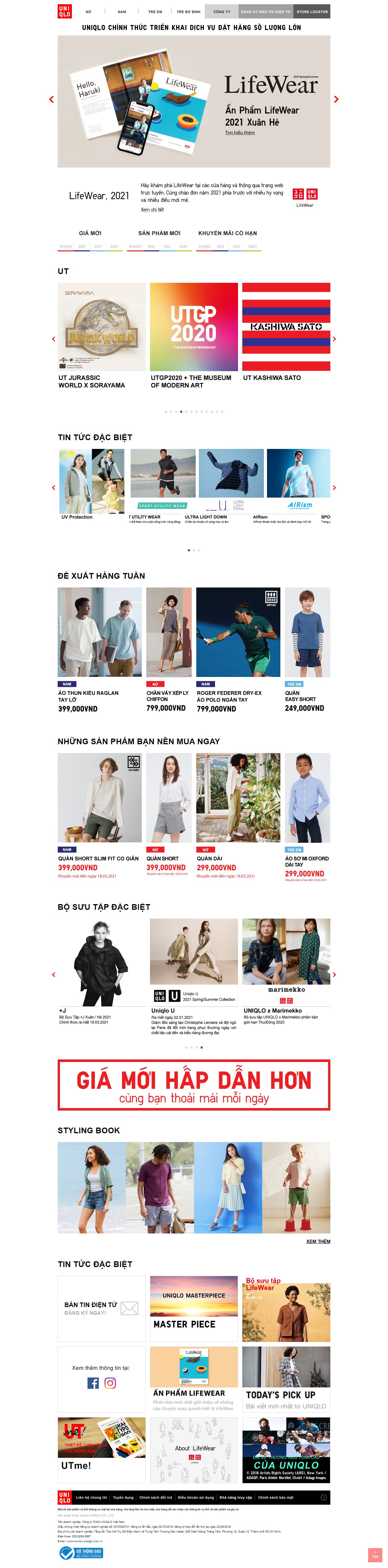 Thiết kế Web chuẩn seo uniqlo.com