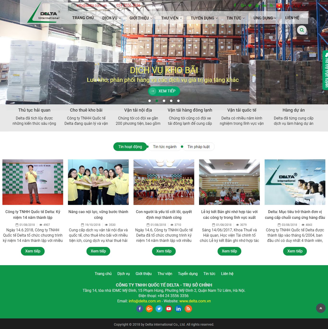 Thiết kế Web dịch vụ delta.com.vn