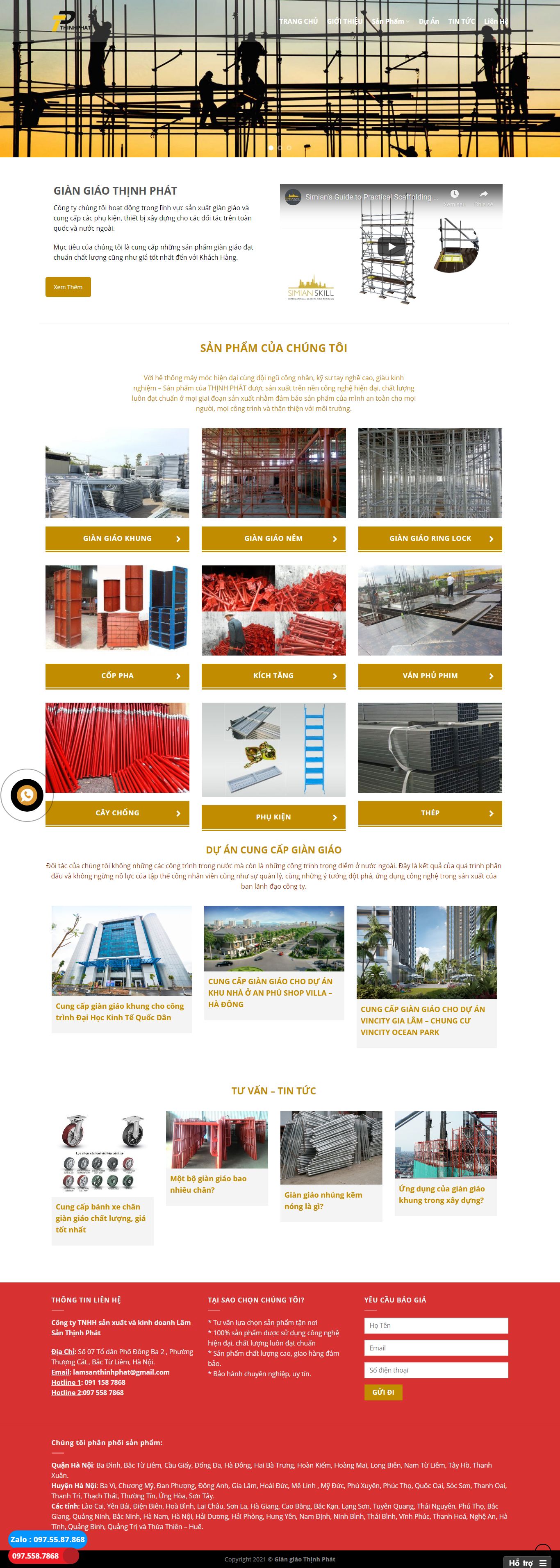 Thiết kế Web dịch vụ giangiaothinhphat.vn