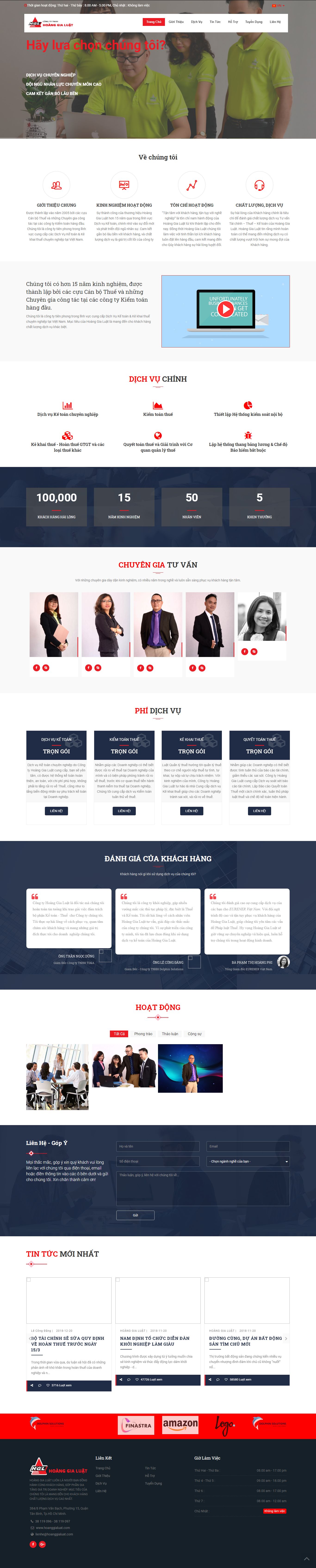 Thiết kế Web dịch vụ hoanggialuat.com