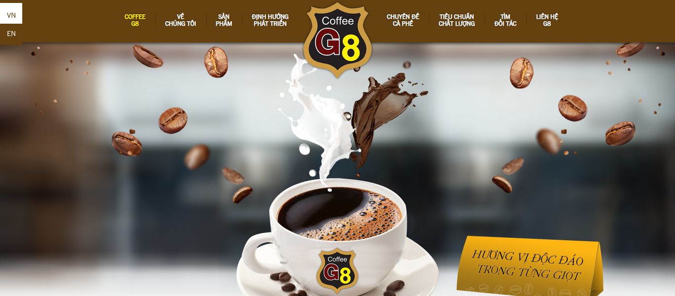 Thiết kế Web quán cafe g8coffee.com