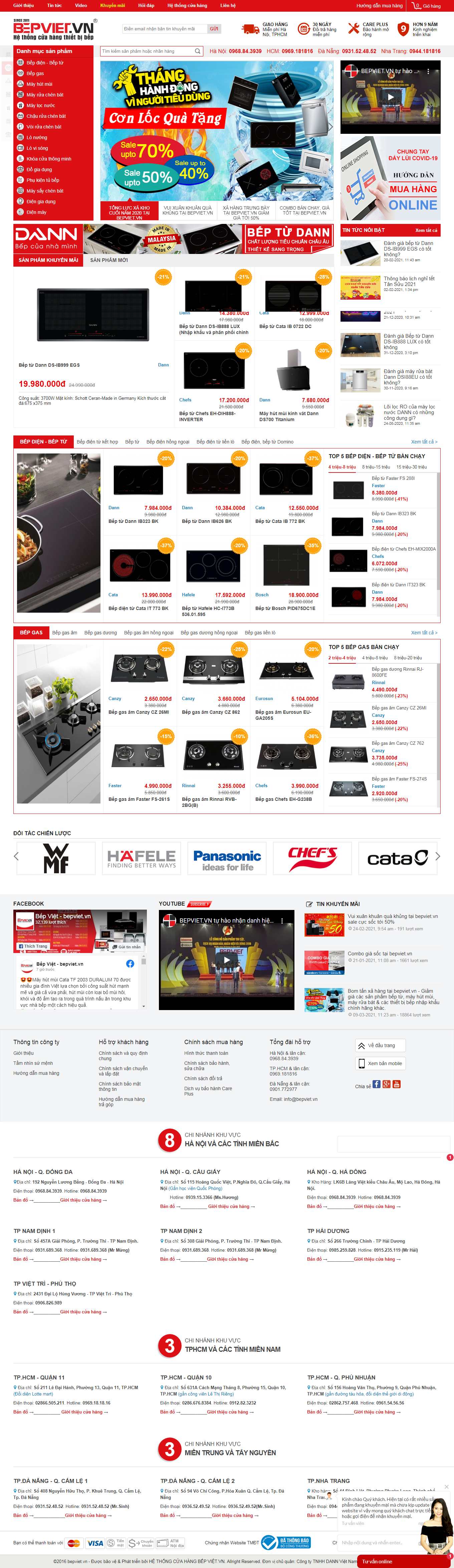 Thiết kế Web đồ gia dụng bepviet.vn