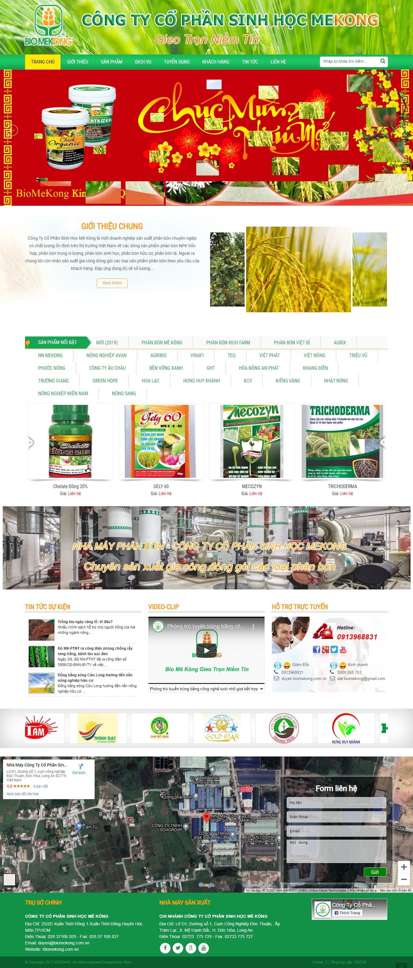 Thiết kế Web theo yêu cầu biomekong.com.vn