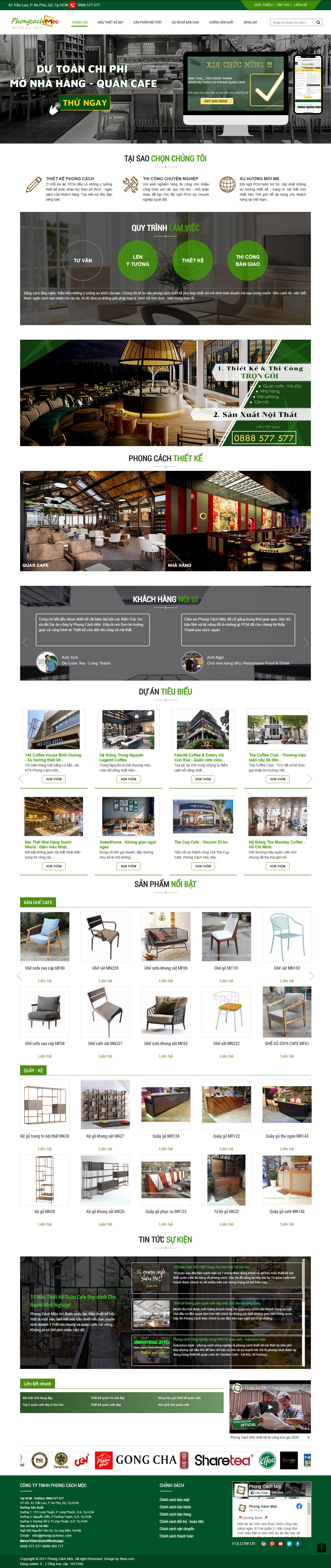 Thiết kế Web quán cafe thietkecafedep.com.vn