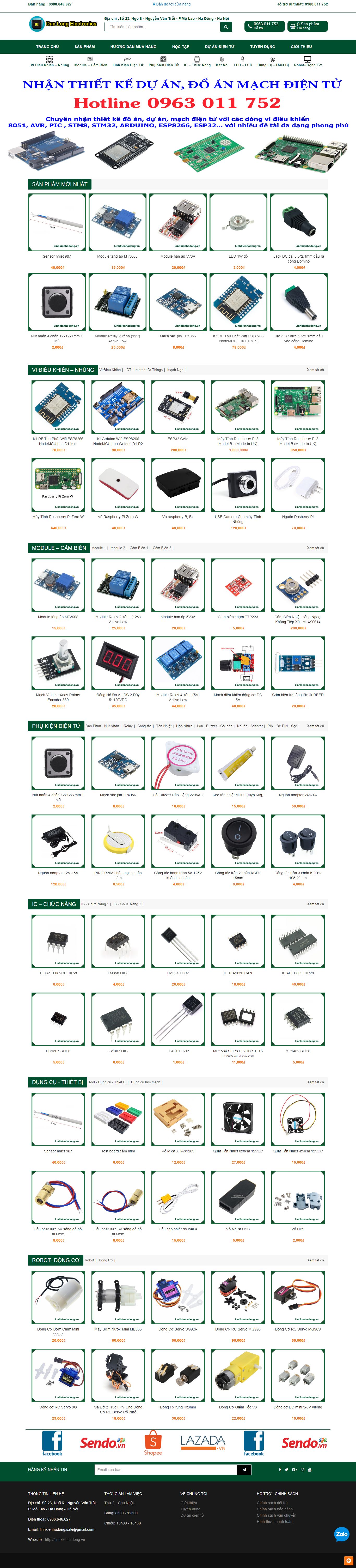Thiết kế Web theo yêu cầu linhkienhadong.vn