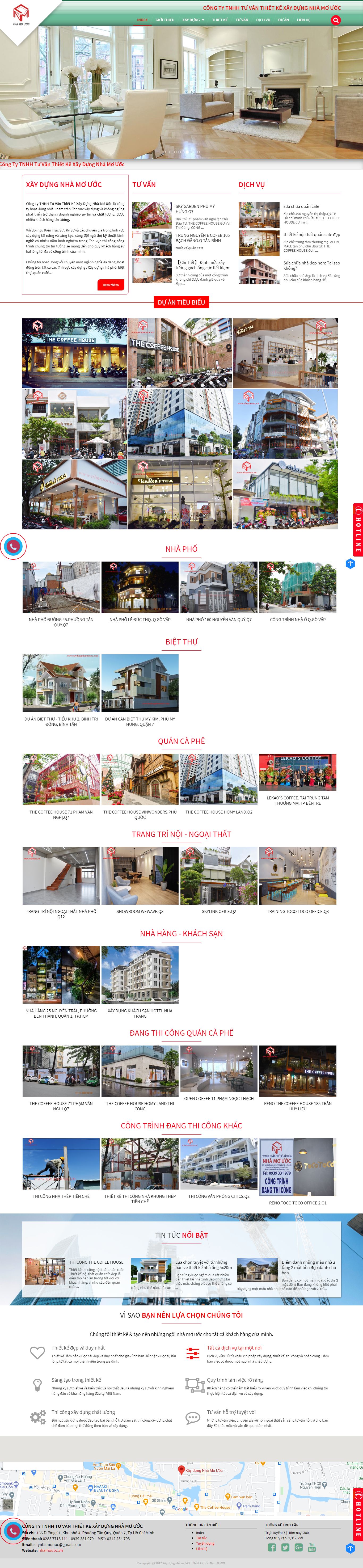 Thiết kế Web theo yêu cầu nhamouoc.vn