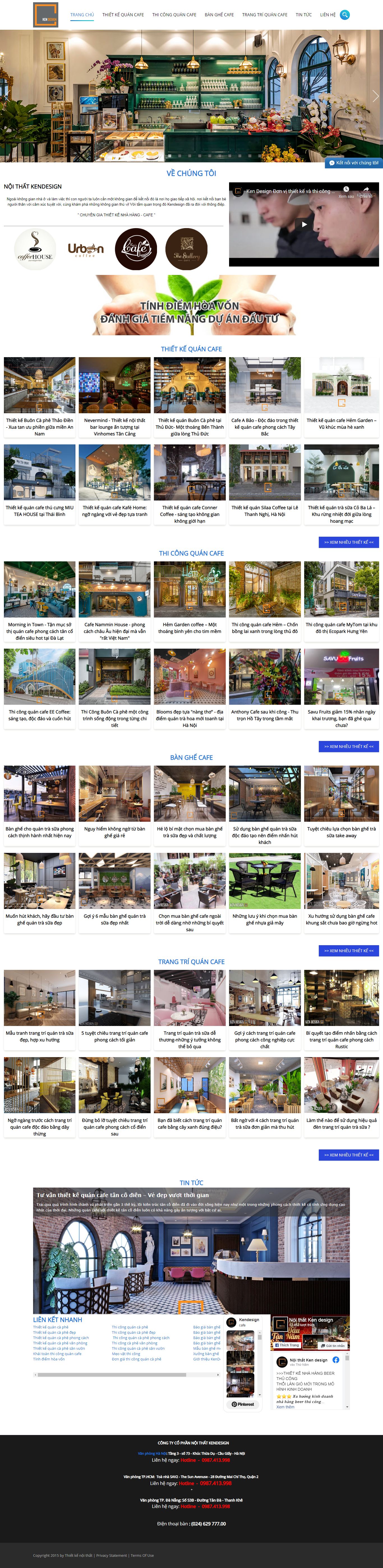 Thiết kế Web theo yêu cầu noithatcaphe.vn