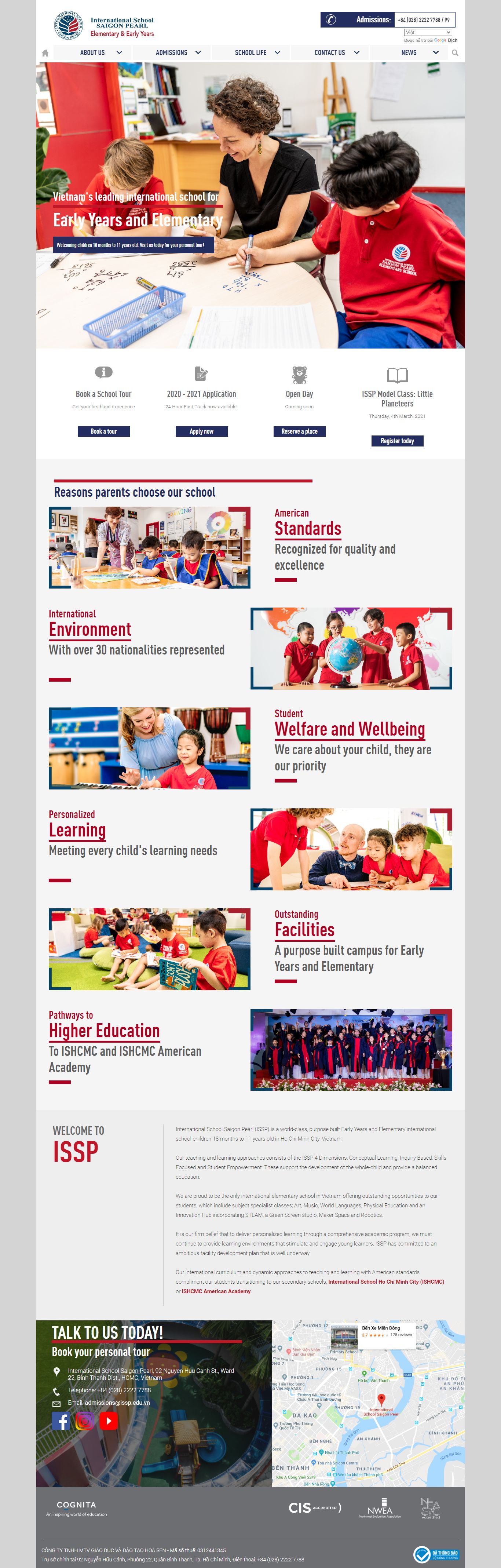 Thiết kế Web giáo dục issp.edu.vn