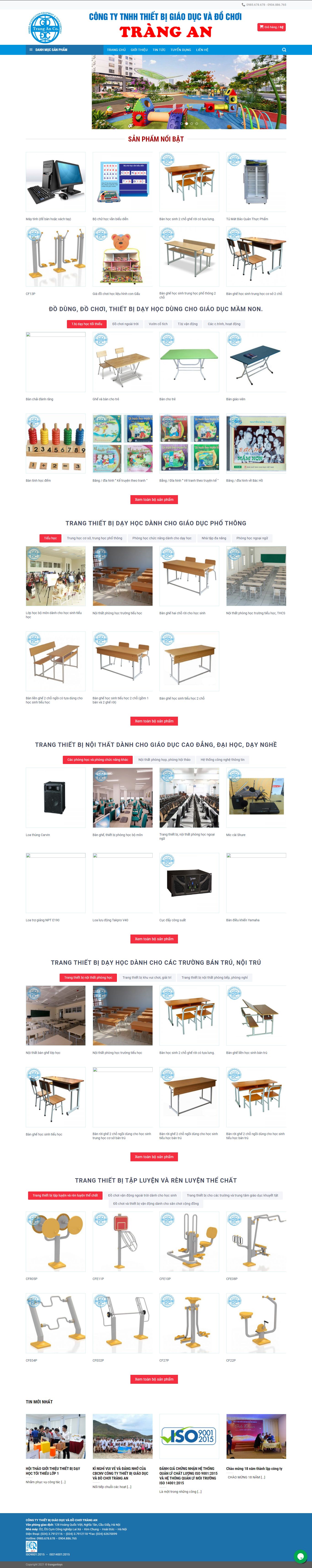 Thiết kế Web giáo dục trangantoys.com.vn