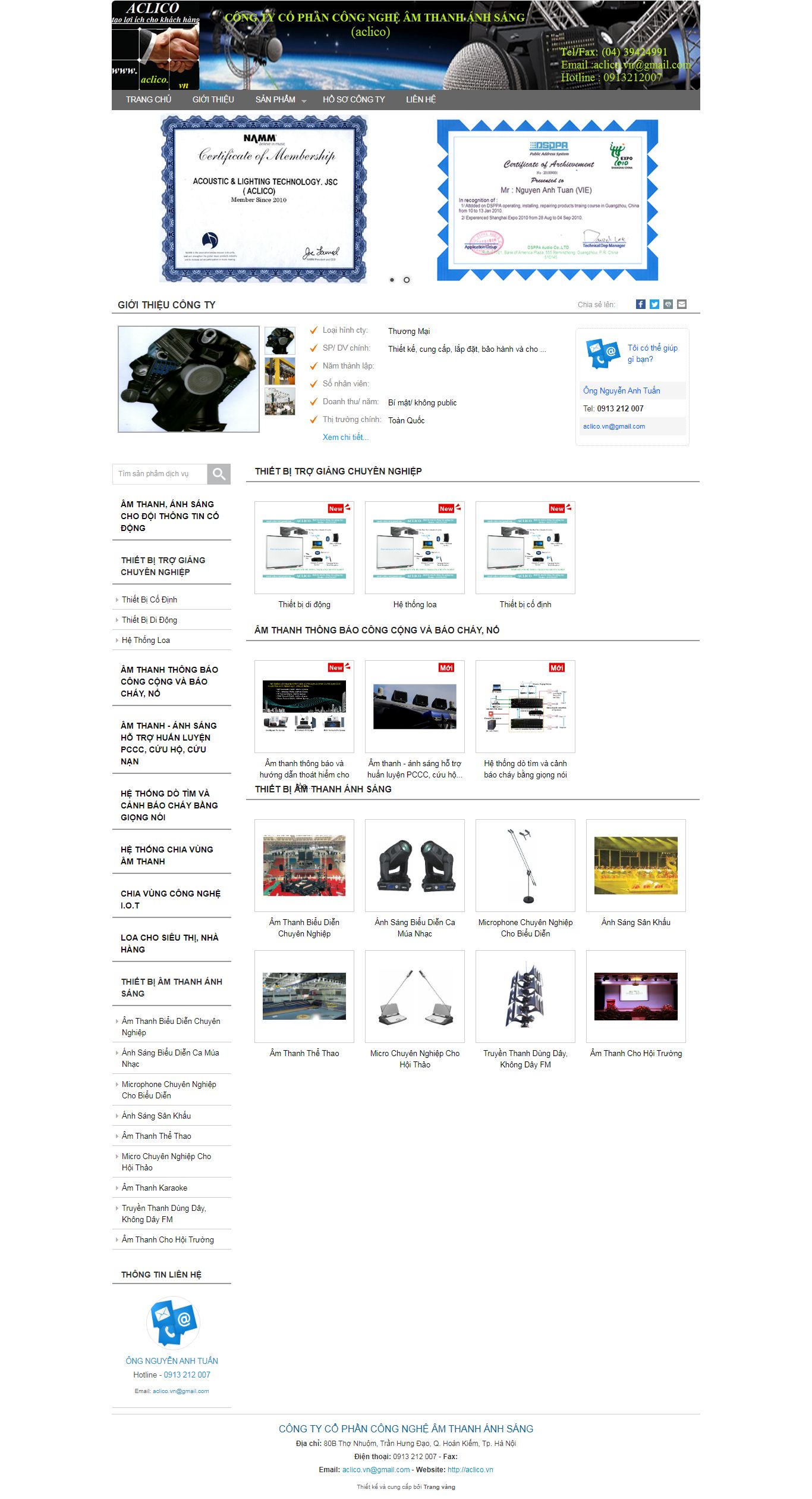 Thiết kế Web giáo dục aclico.vn