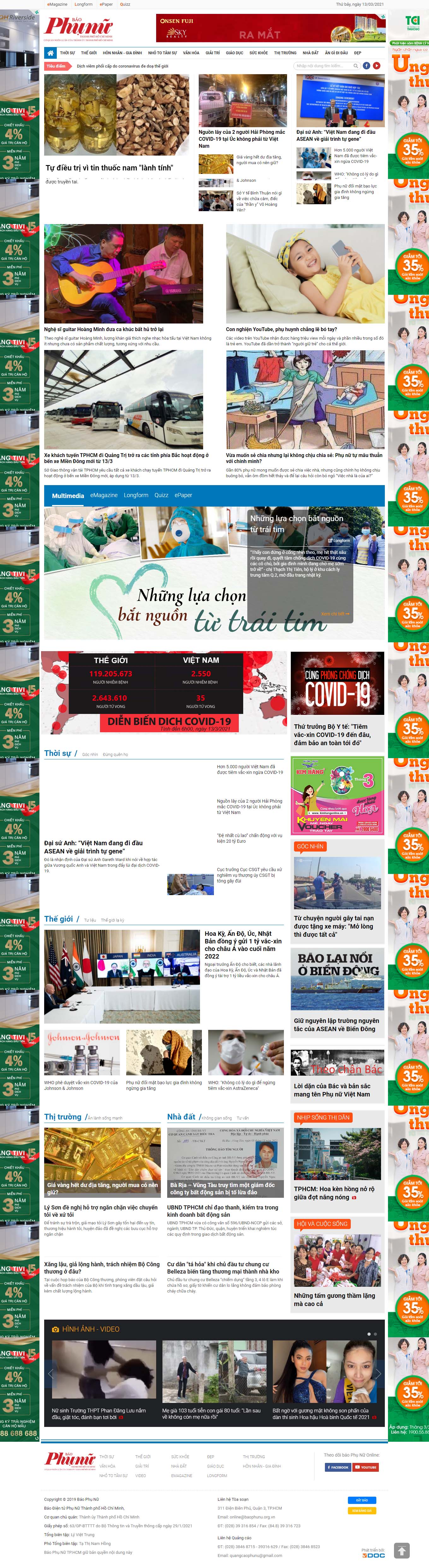 Thiết kế Web tạp chí phunuonline.com.vn