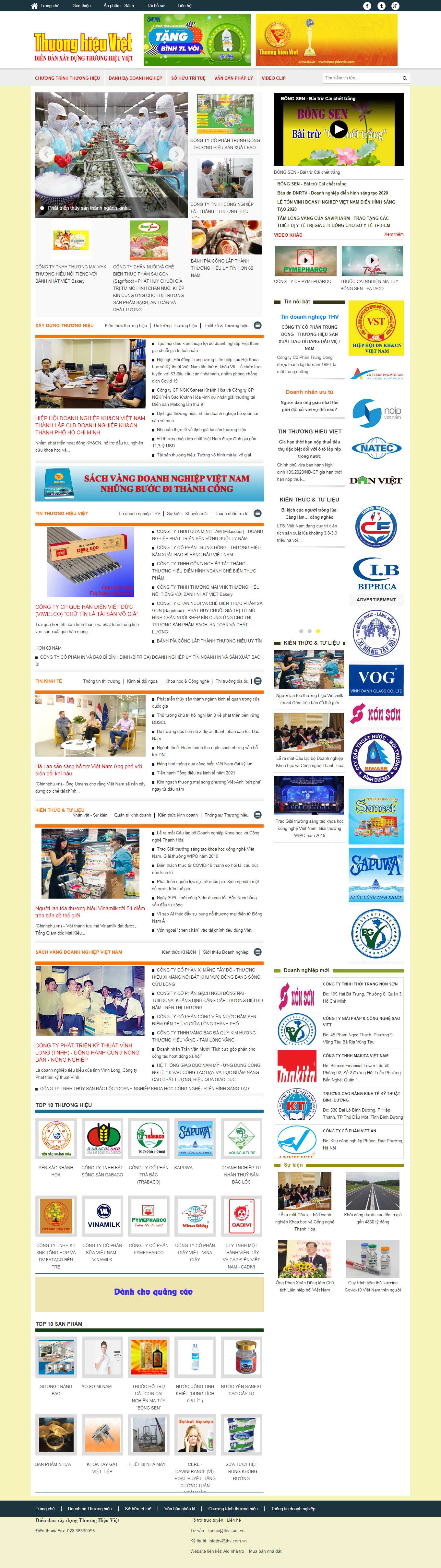 Thiết kế Web tạp chí thuonghieuviet.com