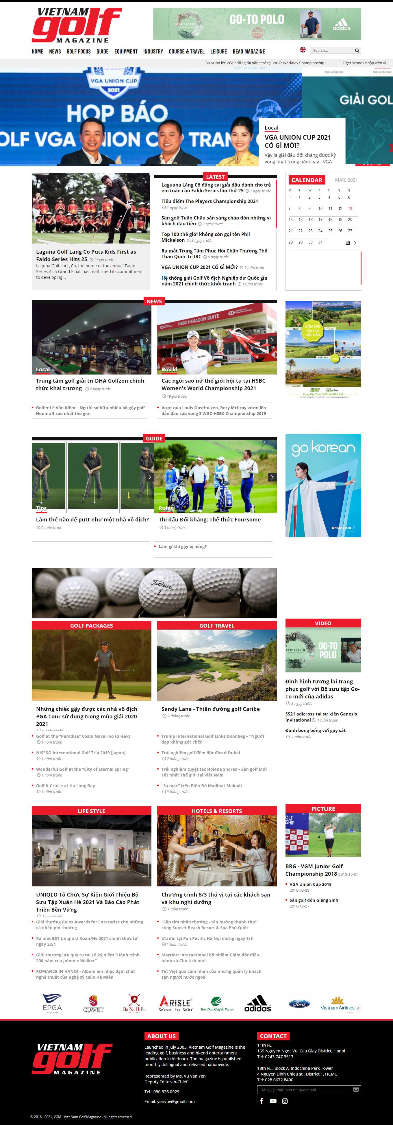 Thiết kế Web tạp chí vietnamgolfmagazine.net