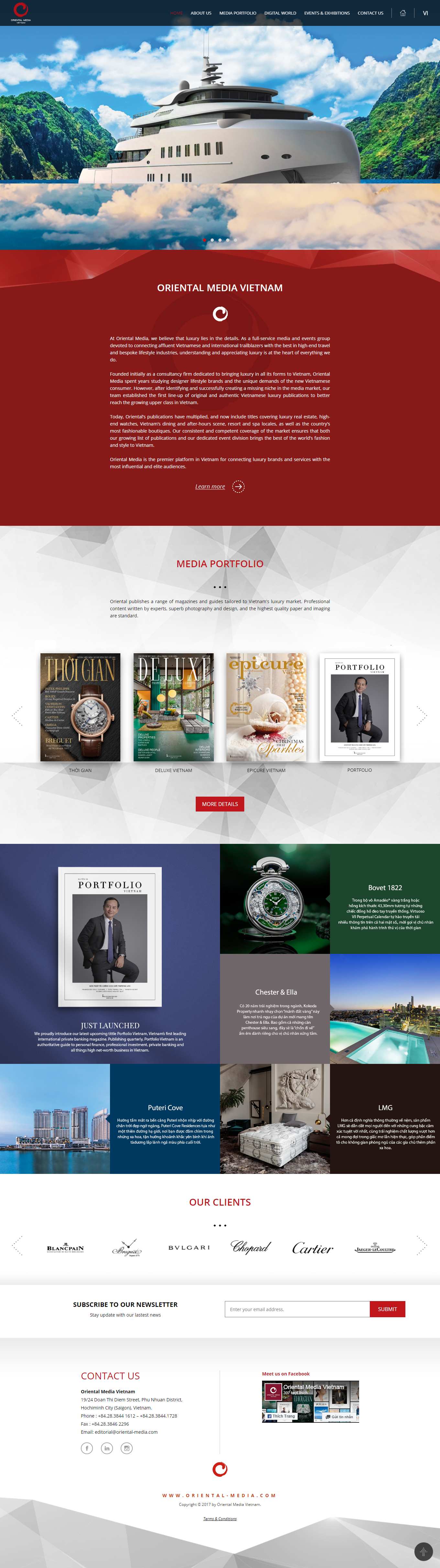 Thiết kế Web tạp chí oriental-media.com