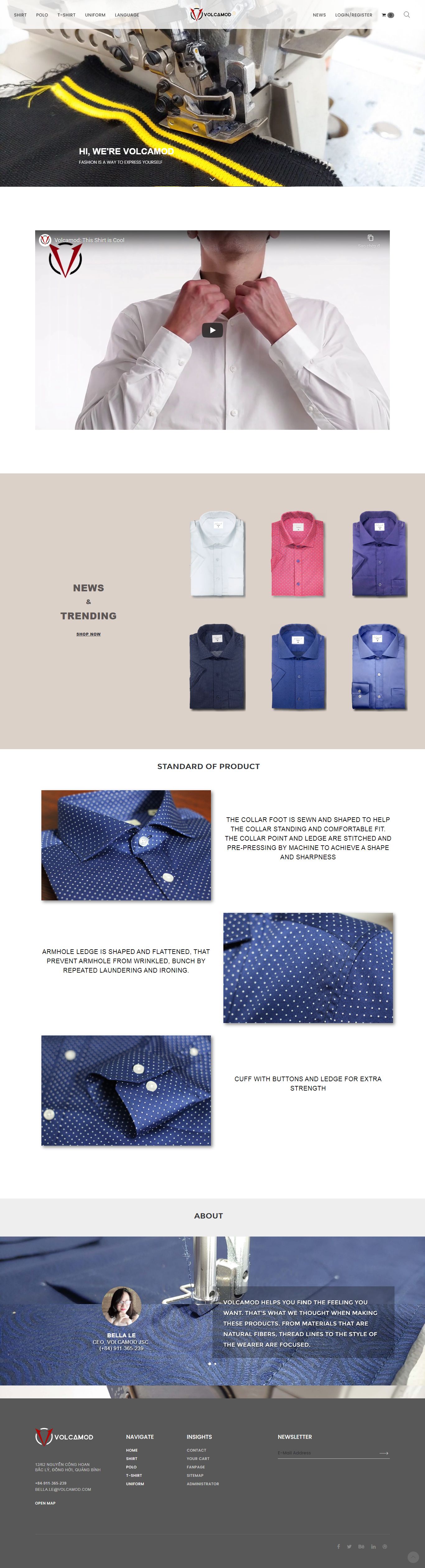 Thiết kế Web thời trang trẻ em fashion.volcamod.com