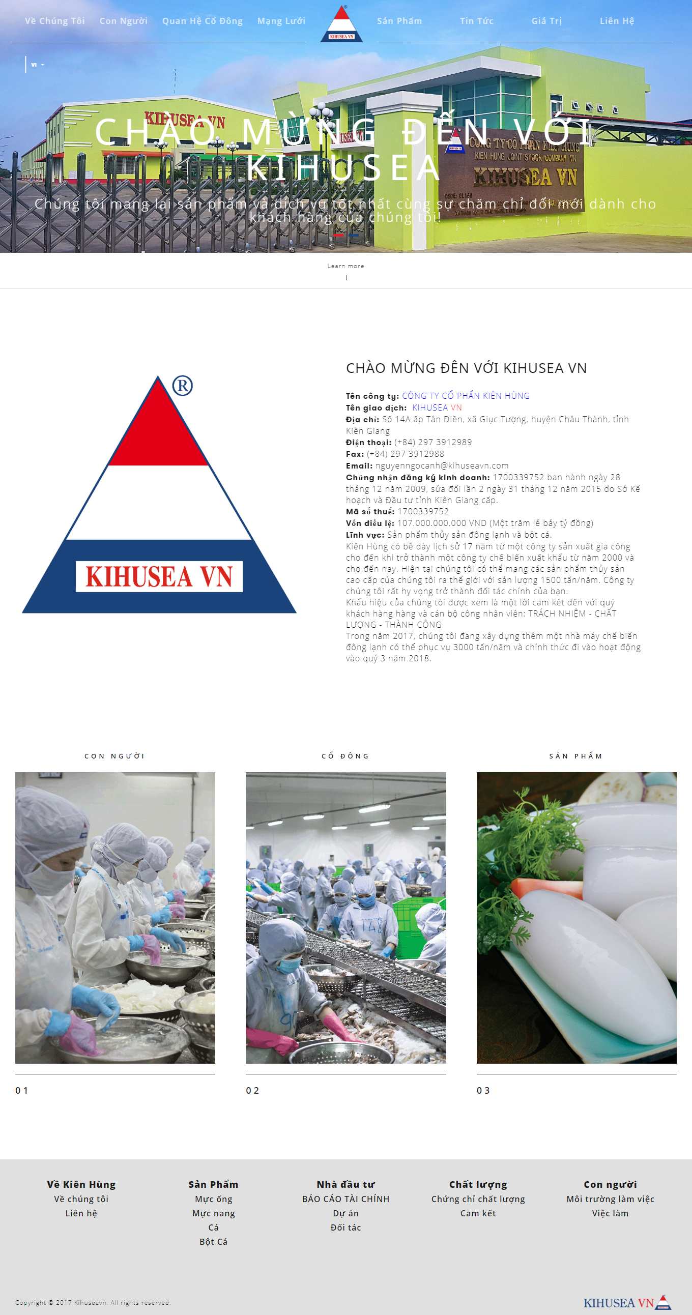 Thiết kế Web hải sản kihuseavn.com