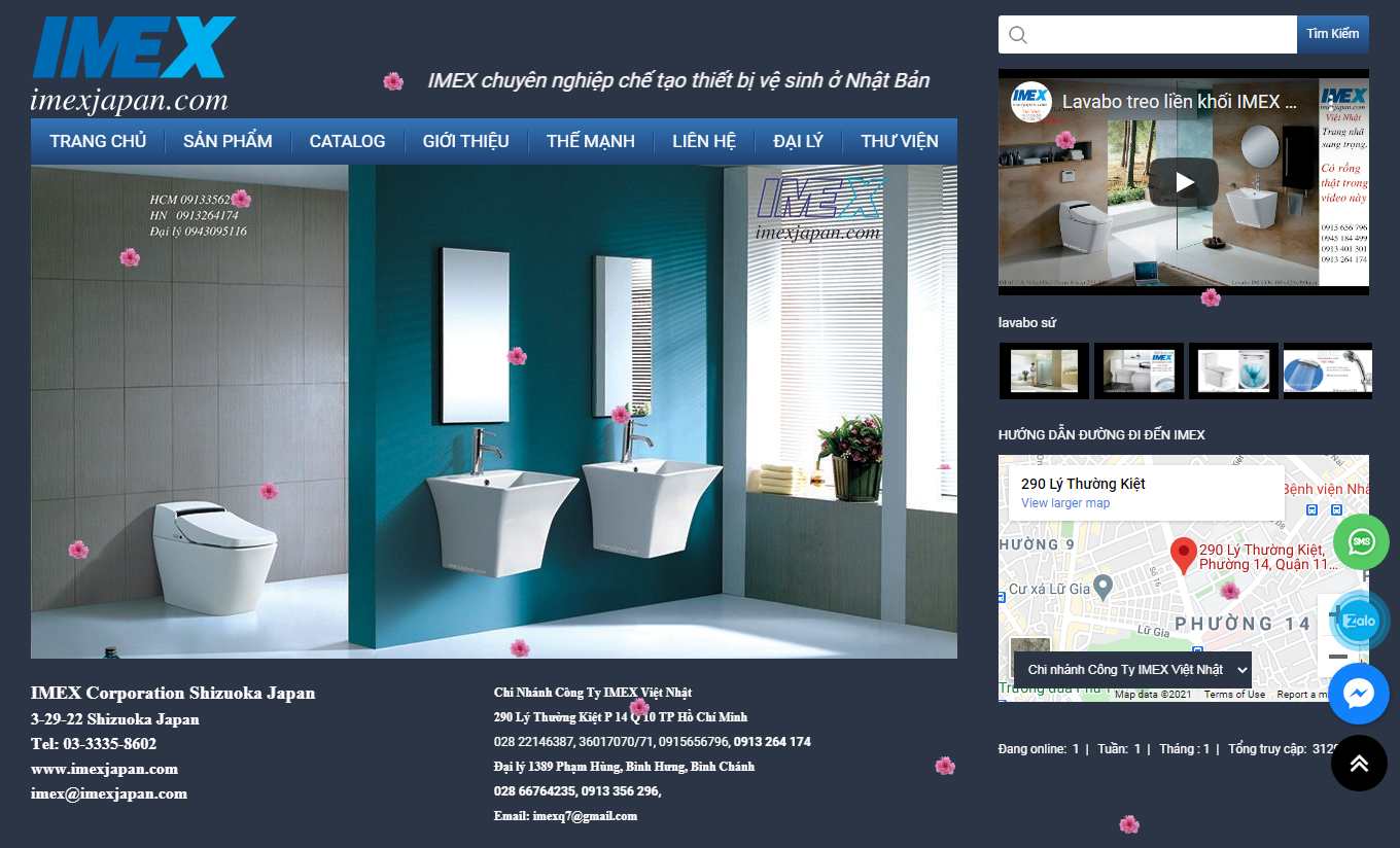Thiết kế Web bán sen vòi imexjapan.com