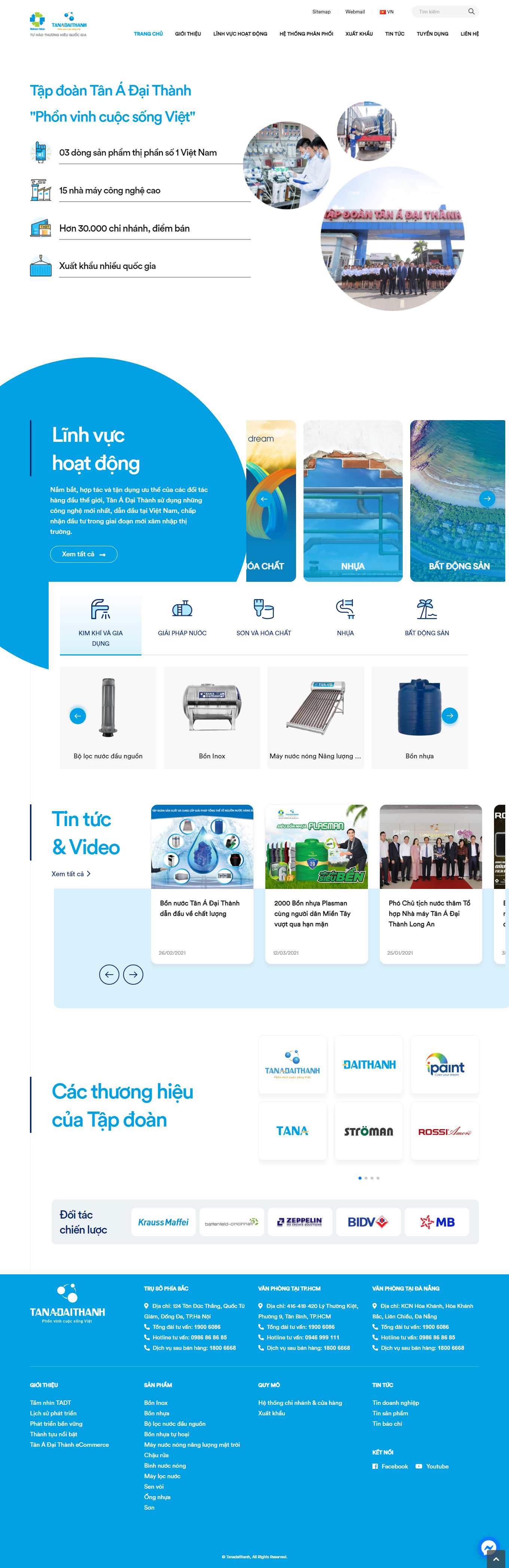 Thiết kế Web bán sen vòi tanadaithanh.vn