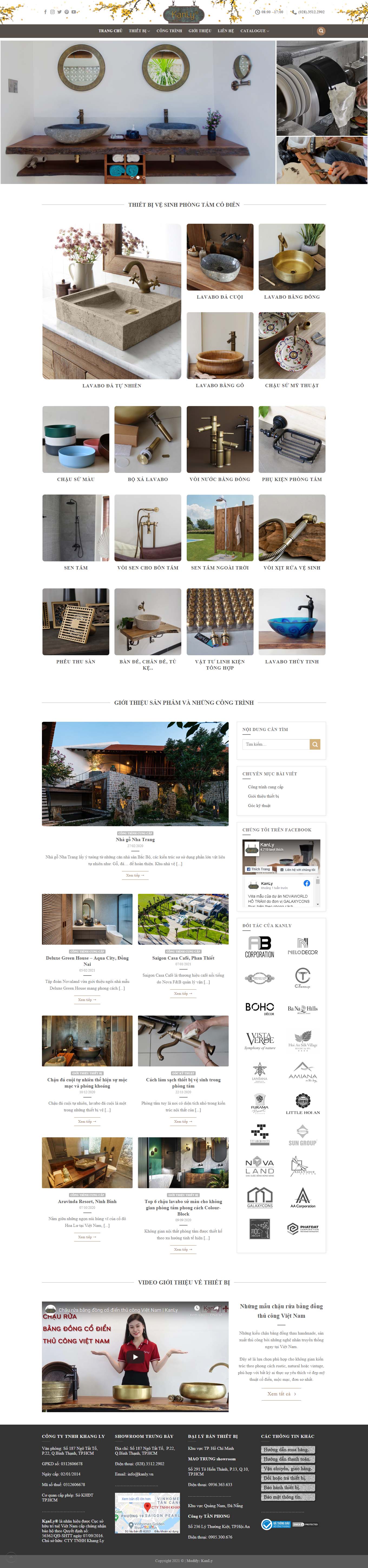 Thiết kế Web bán sen vòi kanly.vn