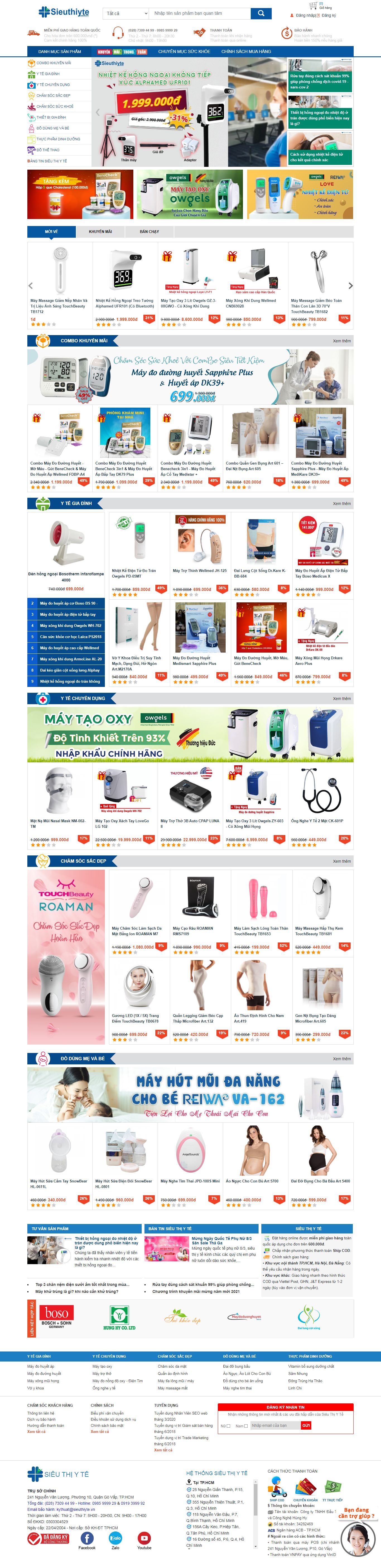 Thiết kế Web y tế sieuthiyte.com.vn