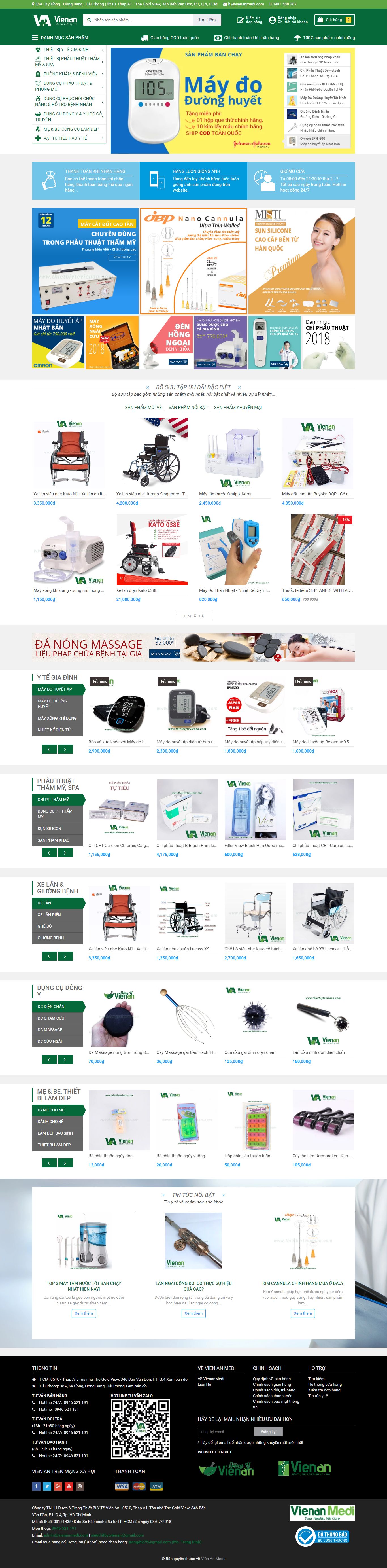 Thiết kế Web y tế thietbiytevienan.vn