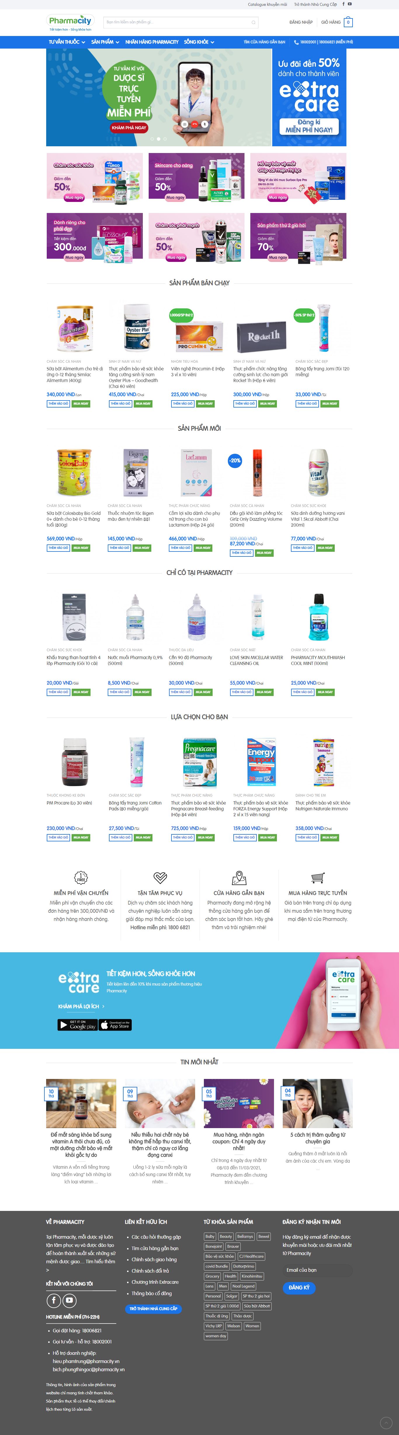 Thiết kế Web y tế pharmacity.vn