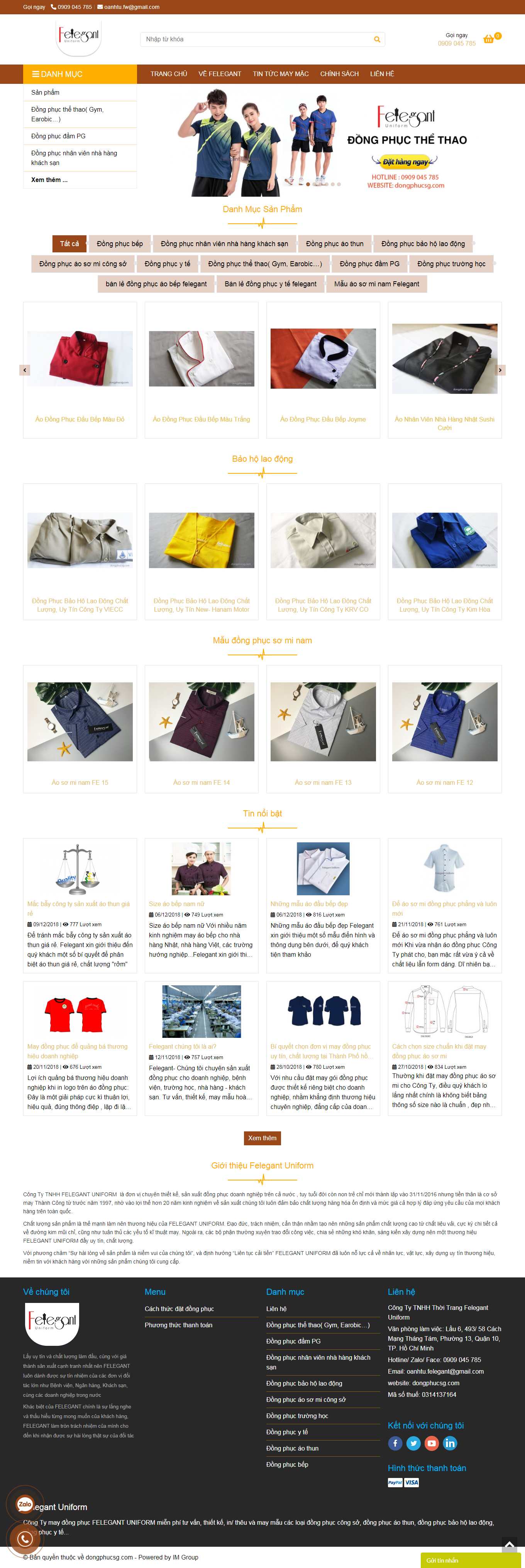 Thiết kế Web may áo thun dongphucsg.com