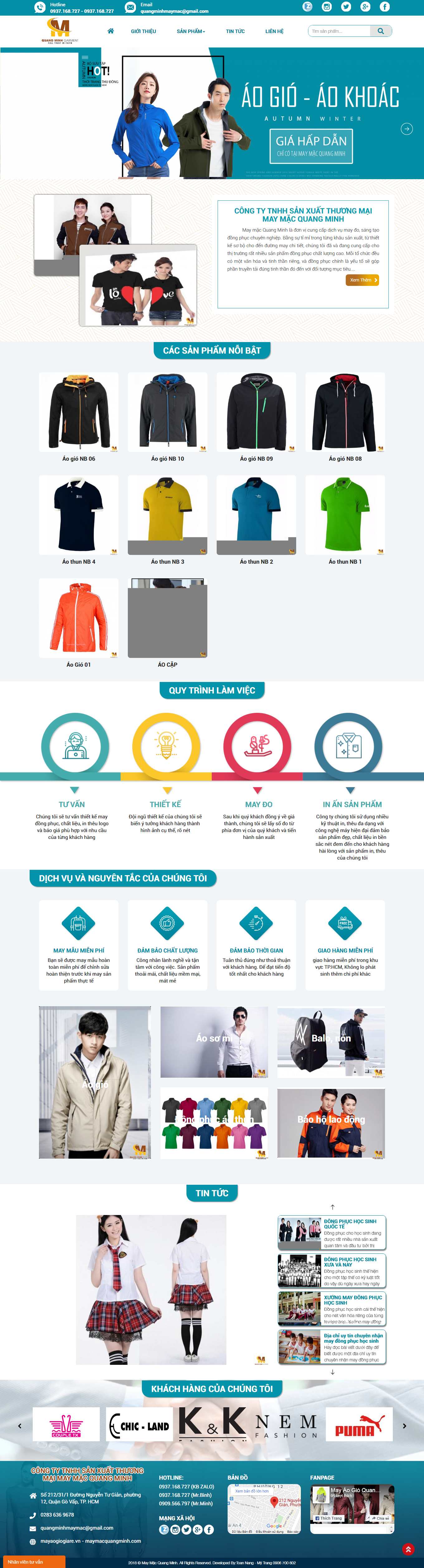 Thiết kế Web may áo thun mayaogiogiare.vn