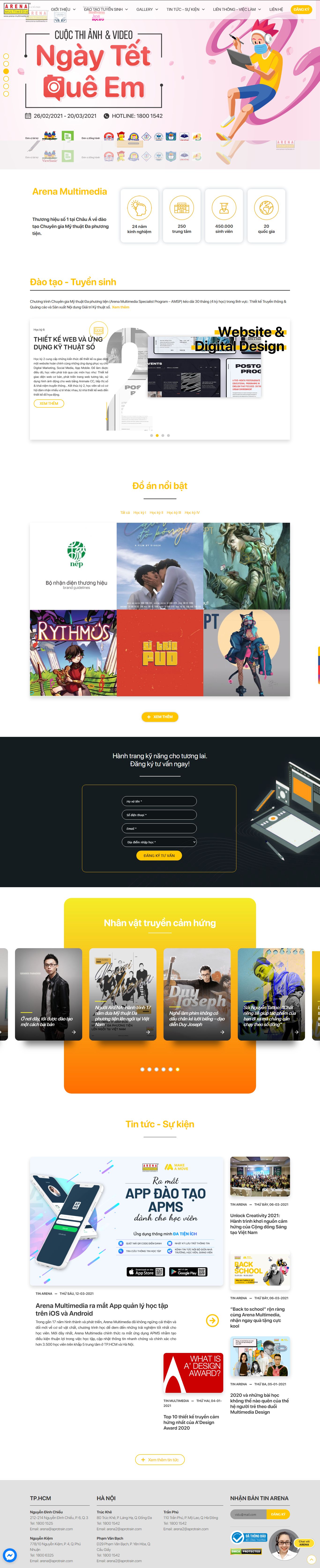Thiết kế Web dịch vụ vận tải arena-multimedia.vn