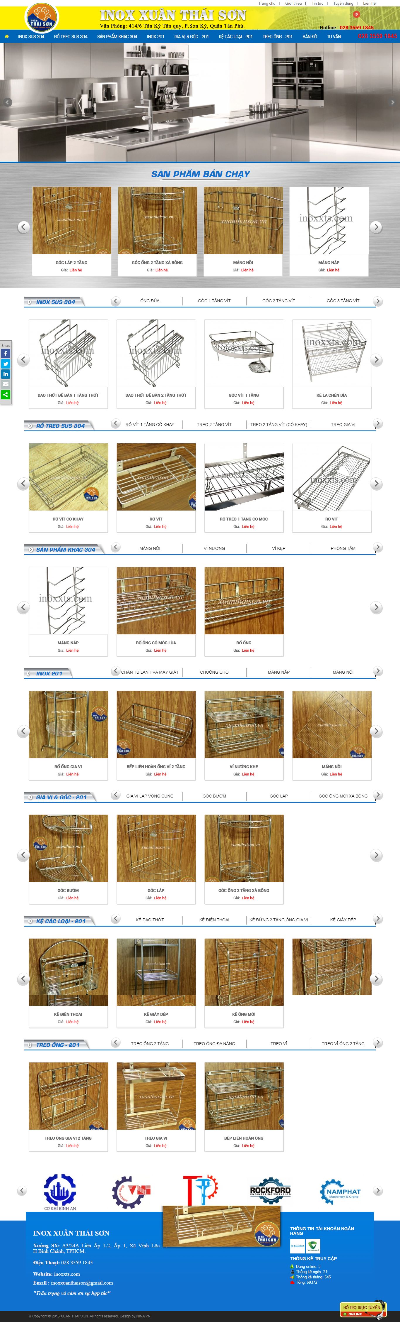 Thiết kế Web đồ gia dụng inoxxts.com