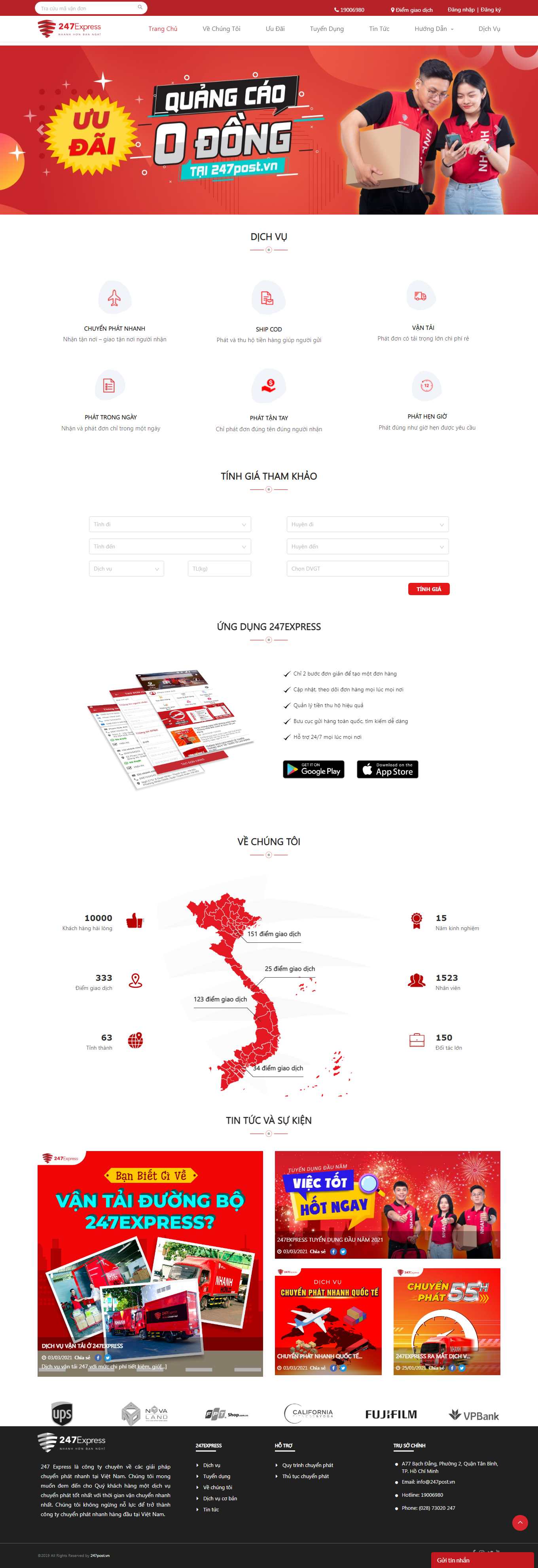Thiết kế Web chuyển phát nhanh 247post.vn