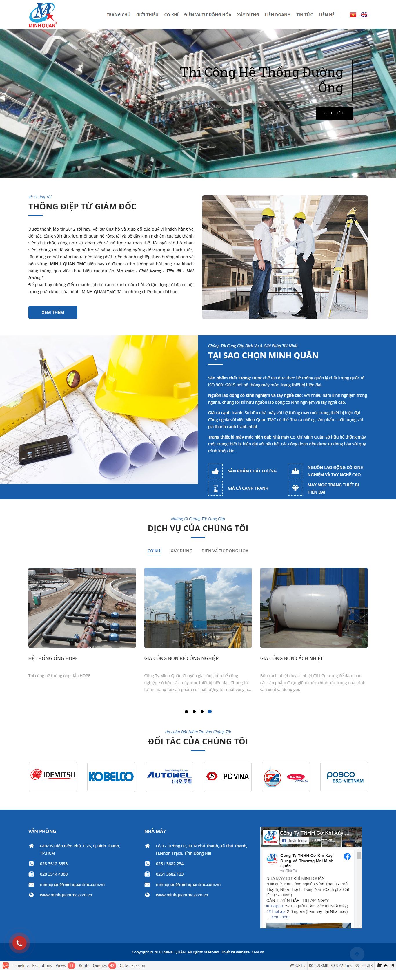 Thiết kế Web cơ khí minhquantmc.com.vn