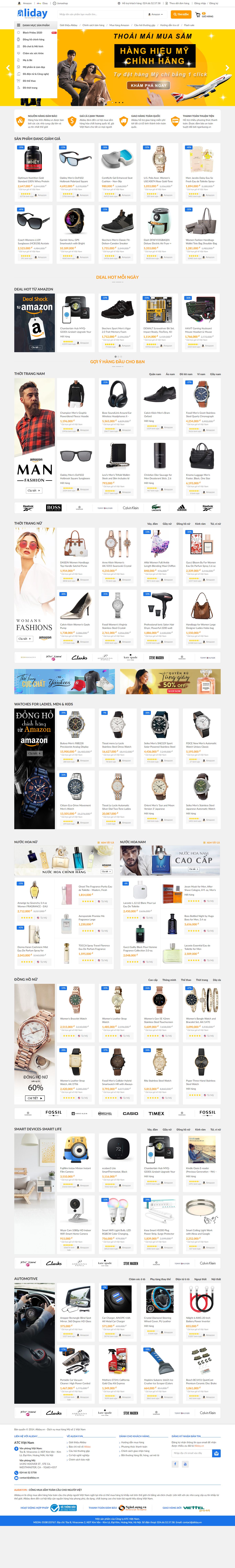 Thiết kế Web order hàng hóa aliday.vn