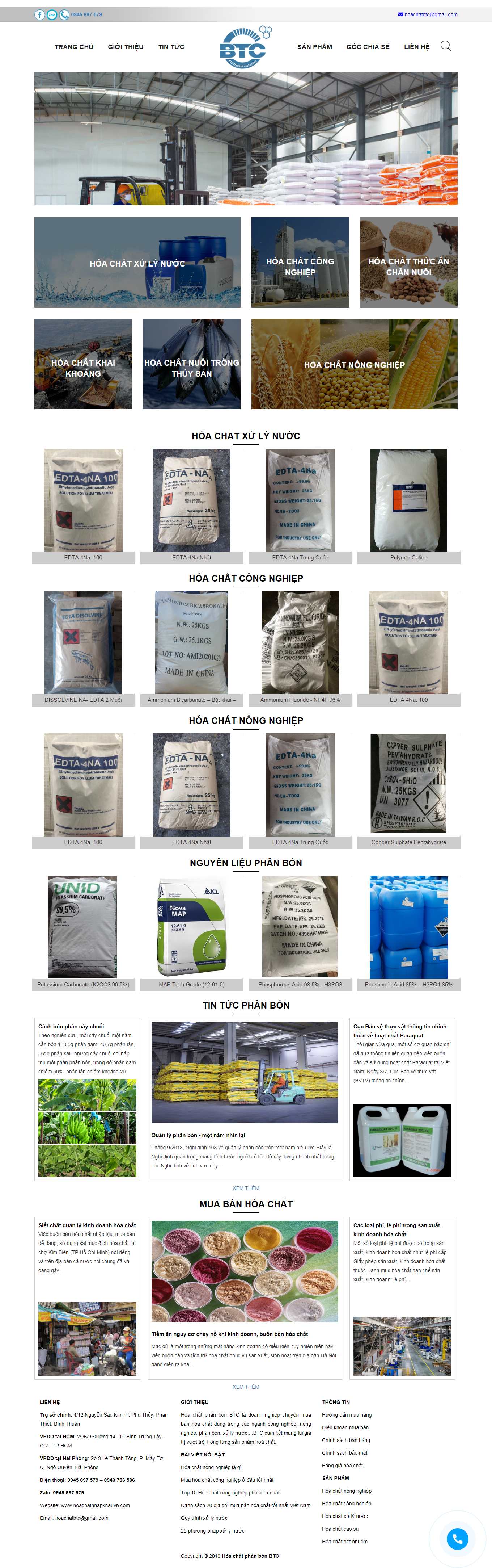 Thiết kế Web hóa chất công nghiệp hoachatnhapkhauvn.com