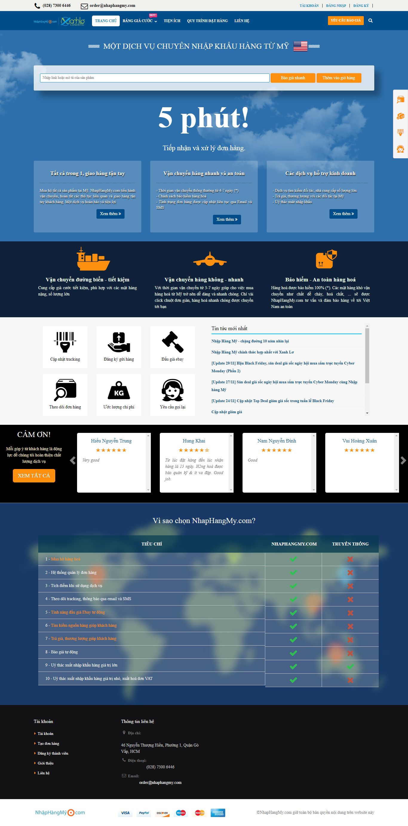 Thiết kế Web ship hàng nhaphangmy.com