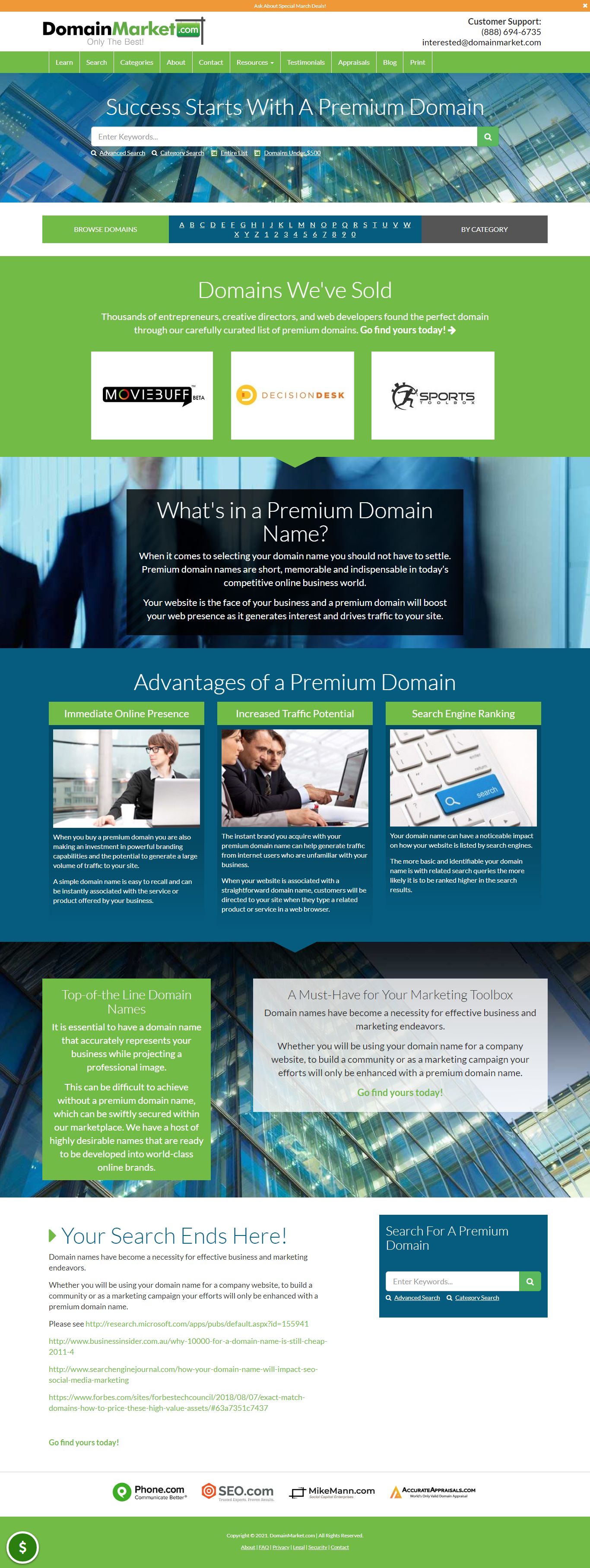 Thiết kế Web ship hàng domainmarket.com