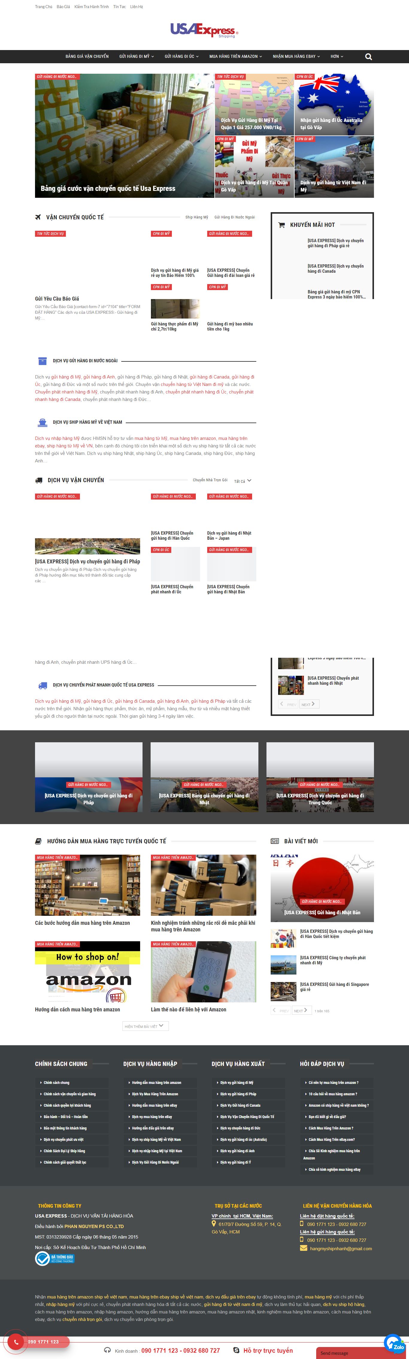 Thiết kế Web ship hàng hangmyshipnhanh.vn