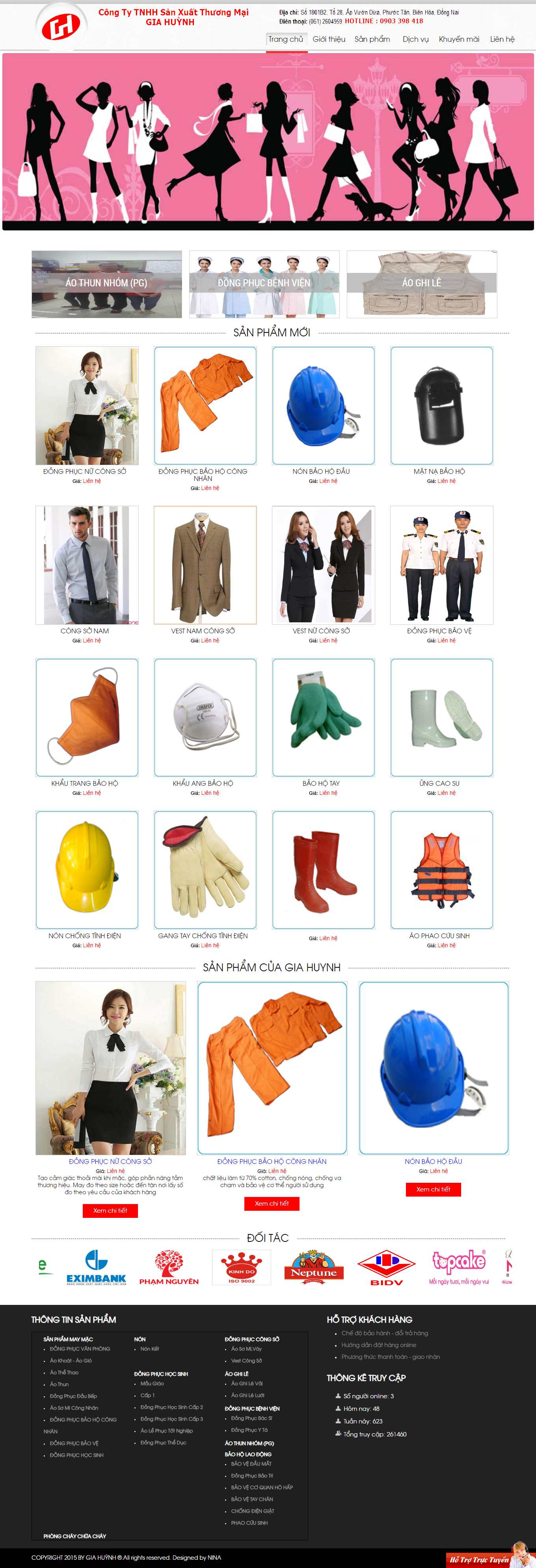 Thiết kế Web may mặc maygiahuynh.com